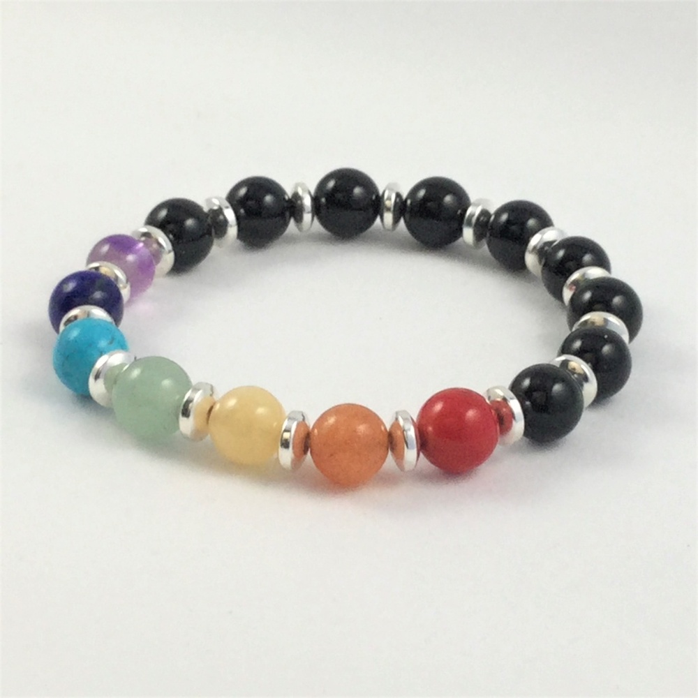 7 Chakra Energy Bracelet Set - Picture 4 of 7
